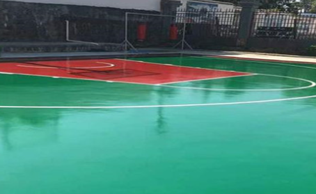 张掖篮球场翻新地面